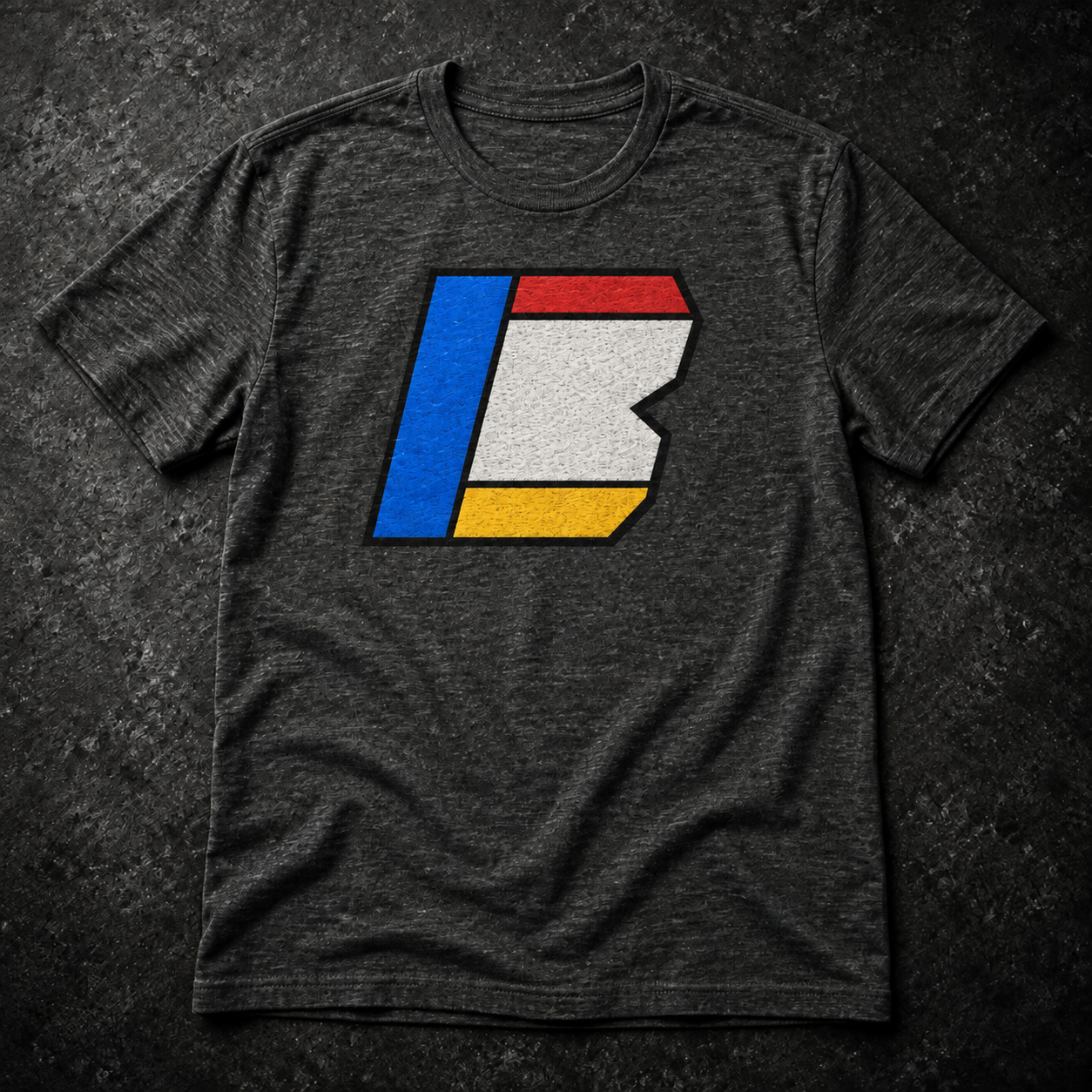 Heather-charcoal Bench Minor tri-blend T-shirt with the official B printed at center chest